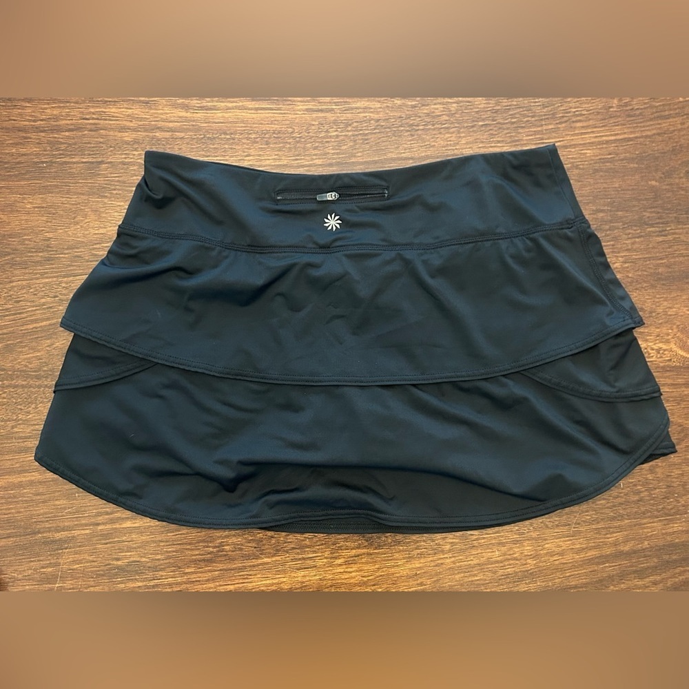 Athleta Black Tiered Skater Skirt - Picture 2 of 3